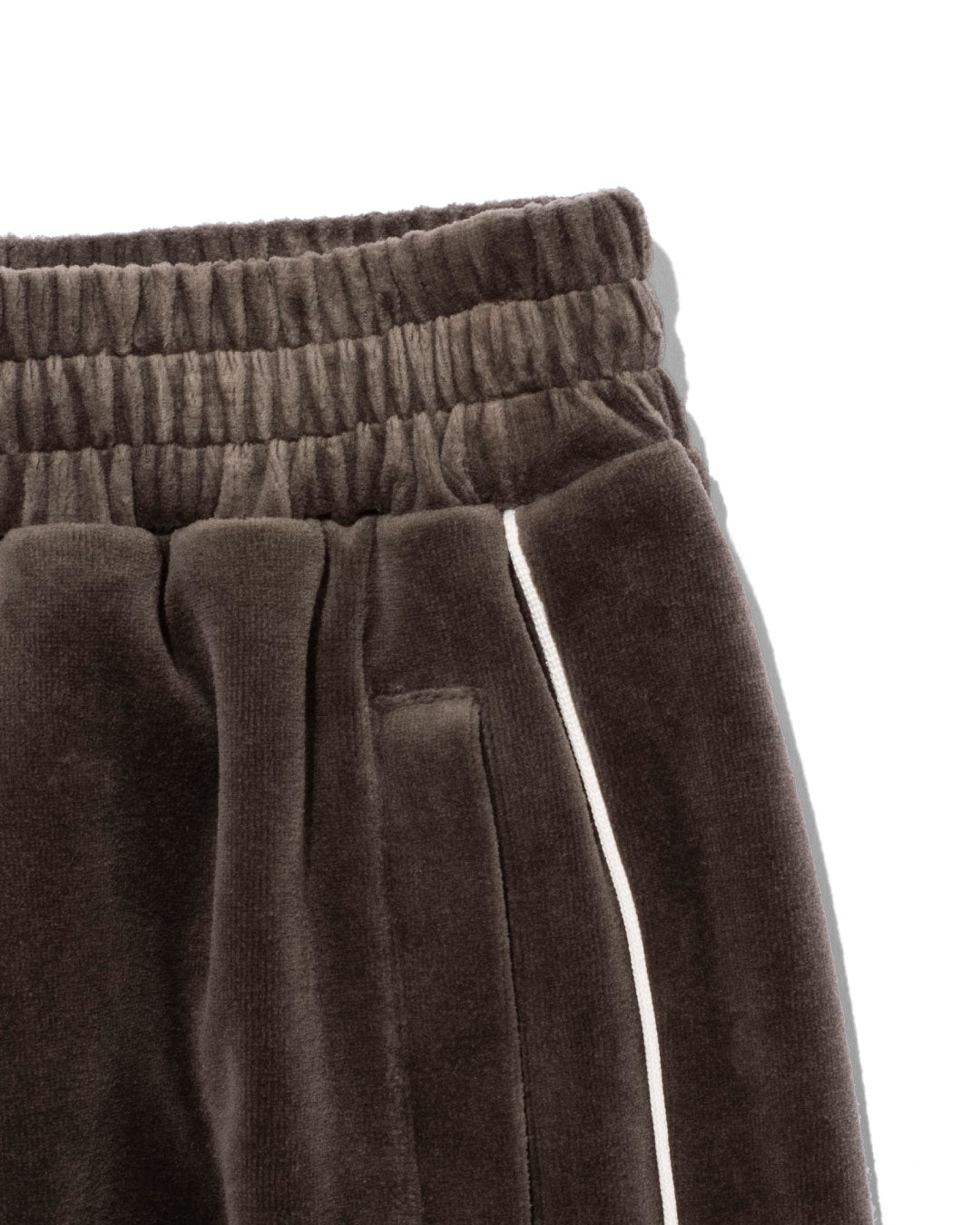 Script Logo Velour Wide-Leg Long Pants