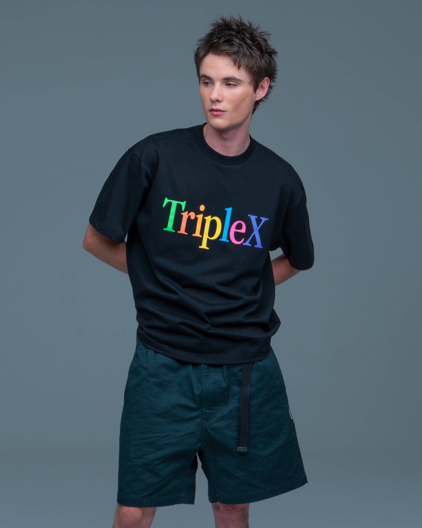 "TripleX" Multi-Color Logo Tee