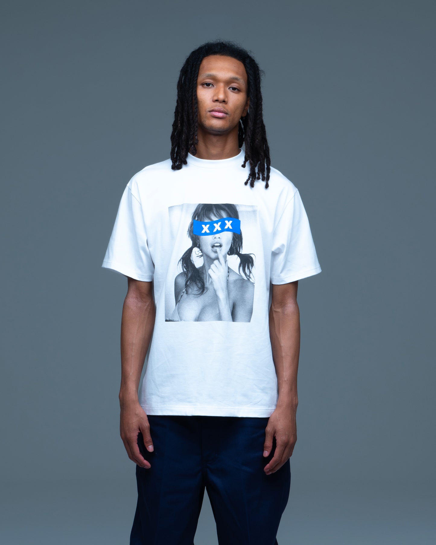 Blue Box Logo Monochrome Photo Tee