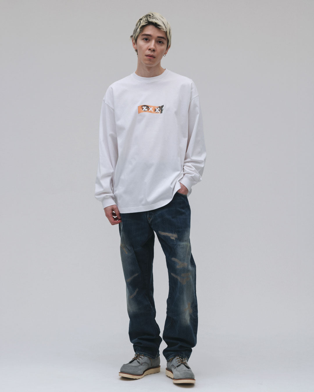 XXX Box Logo Eye Photo Long Sleeve Tee