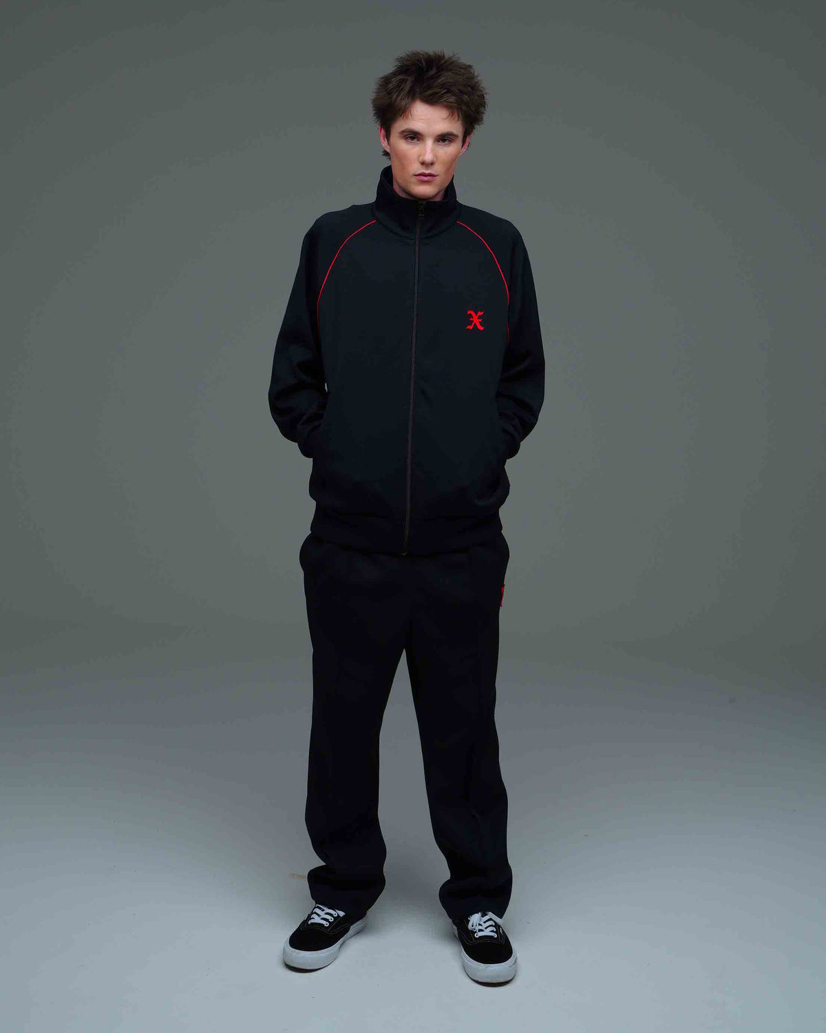 Initial Logo Piping Track Jacket