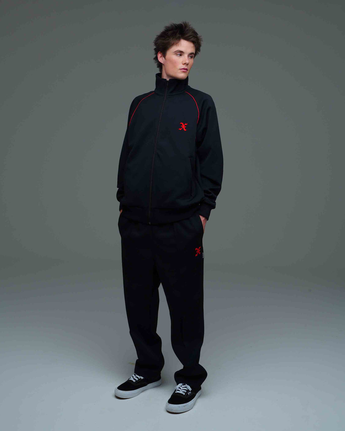 Initial Logo Piping Track Jacket