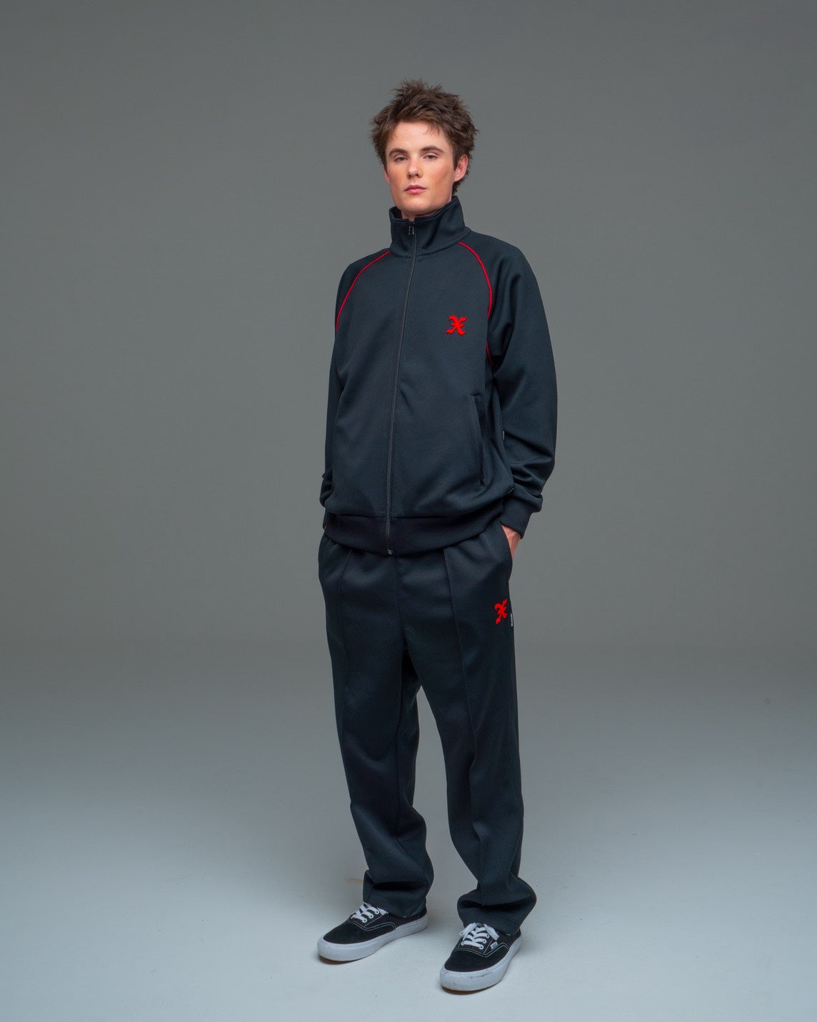 Initial Logo Piping Track Jacket