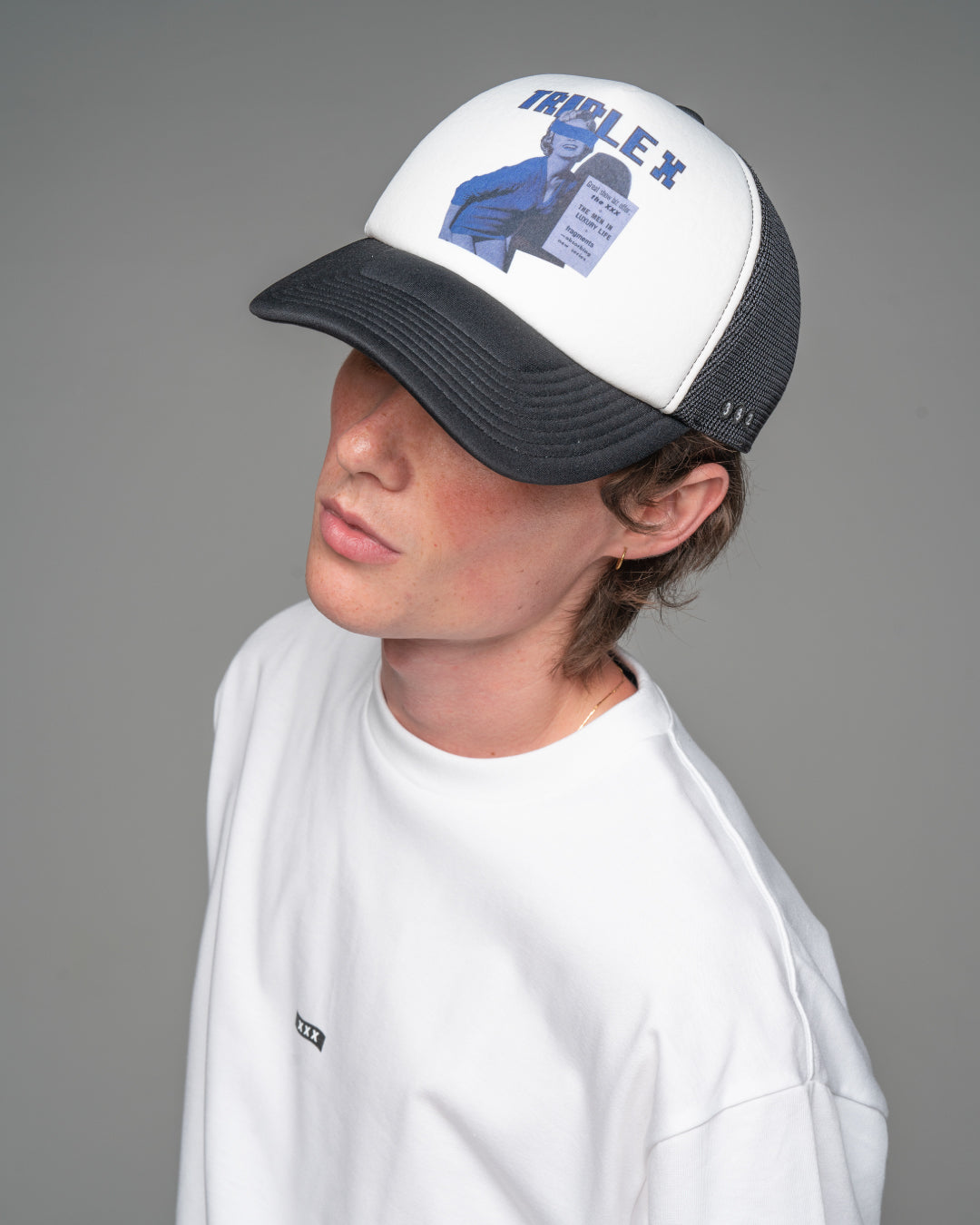 "TRIPLEX" Block Letter Logo Mesh Cap(CAP,HAT&BEANIES)