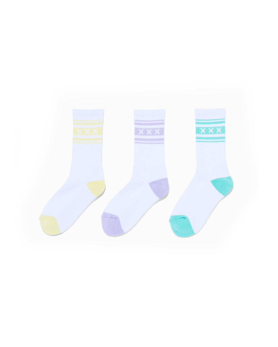 XXX Logo Pastel Line Socks  3-Pack