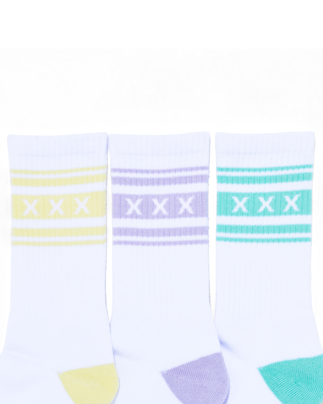 XXX Logo Pastel Line Socks  3-Pack