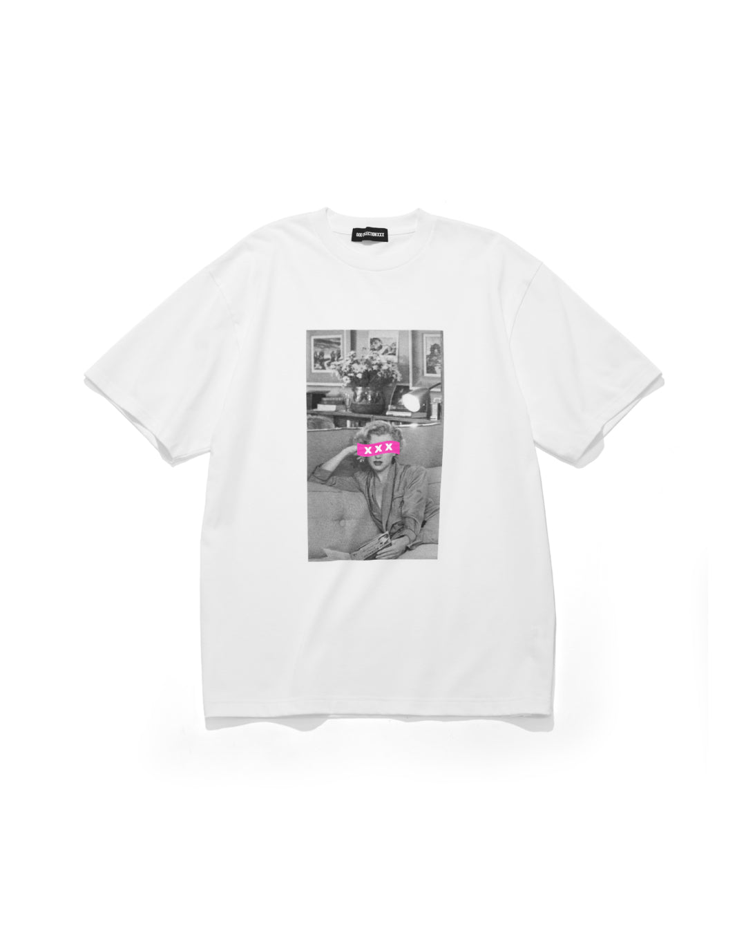 XXX Pink Box Logo Monochrome Photo Tee