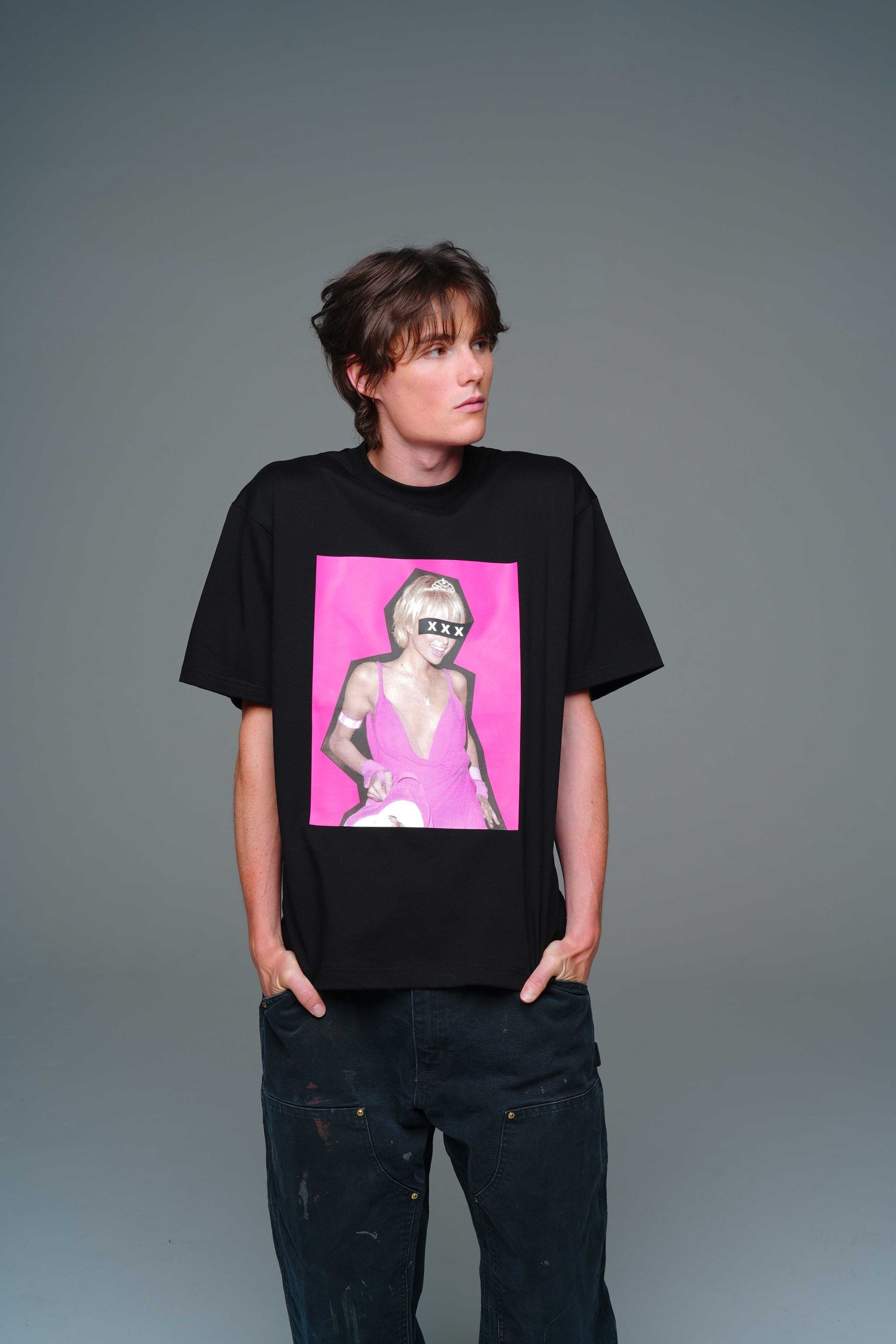 Box Logo Pink Party Photo Tee