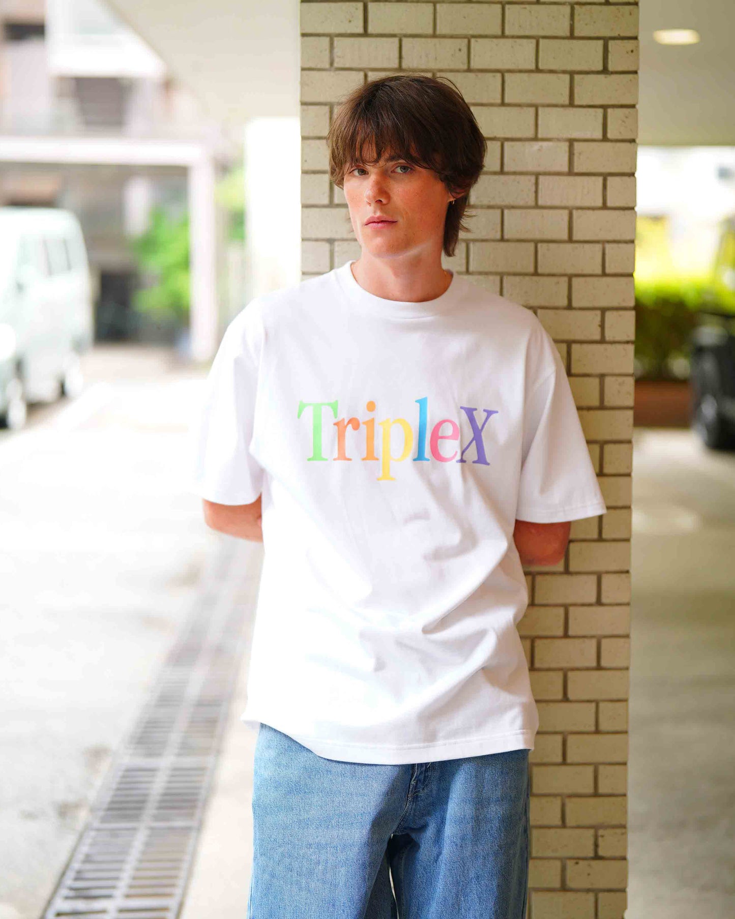 "TripleX" Multi-Color Logo Tee