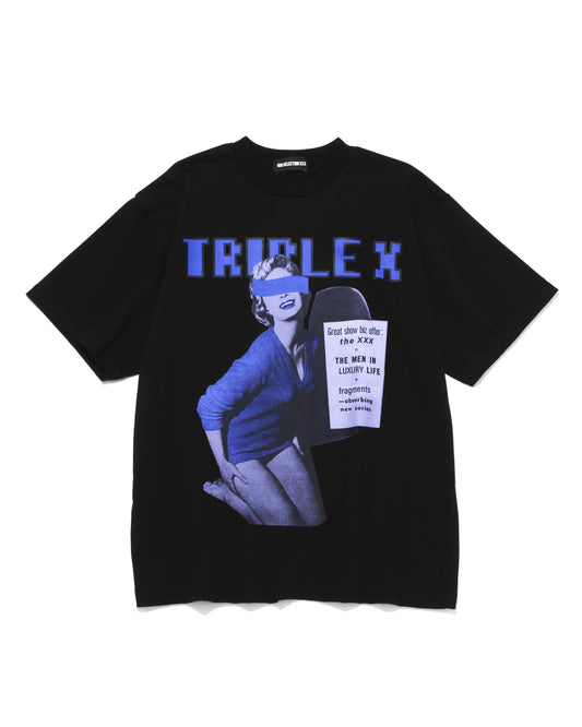 "TRIPLEX" Block Letter Logo Photo Tee