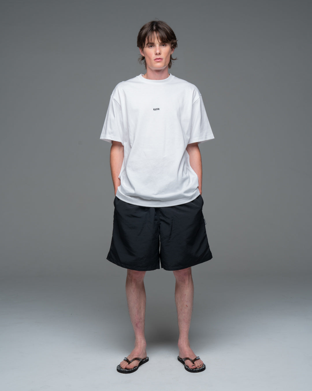 Back Gothic Logo Swim Shorts