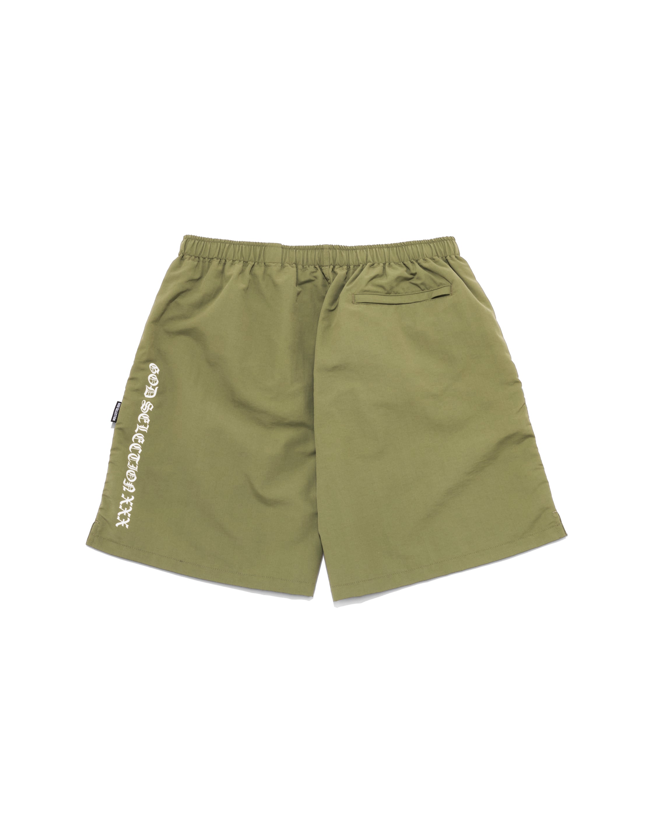 Back Gothic Logo Swim Shorts – GOD SELECTION XXX