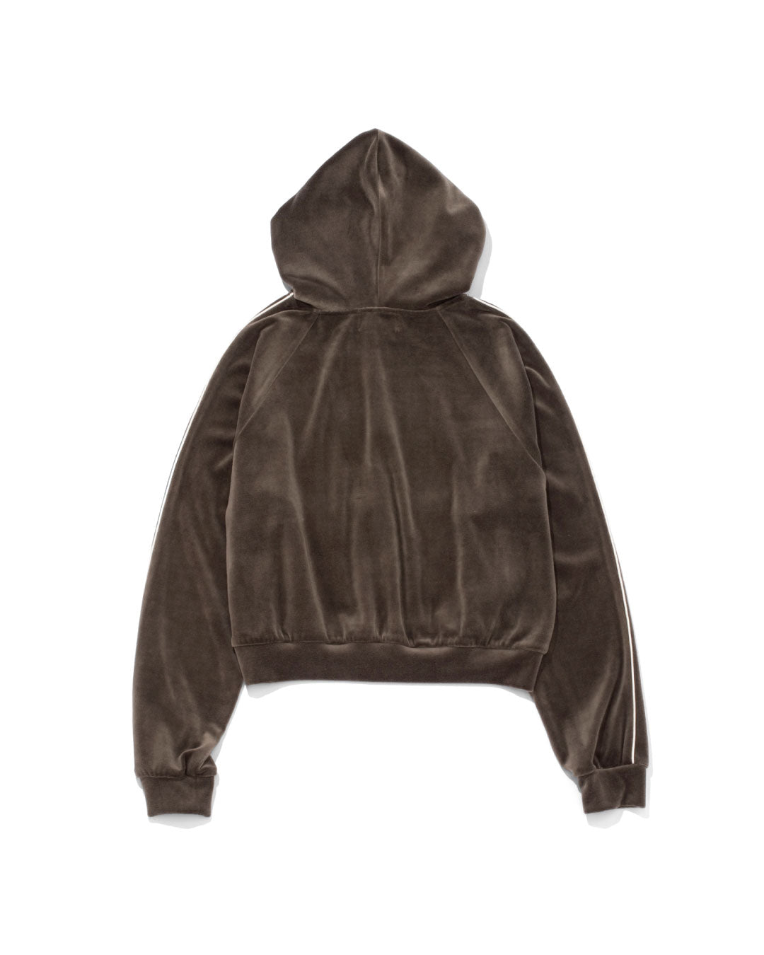 Script Logo Velour Zip-Up Hoodie