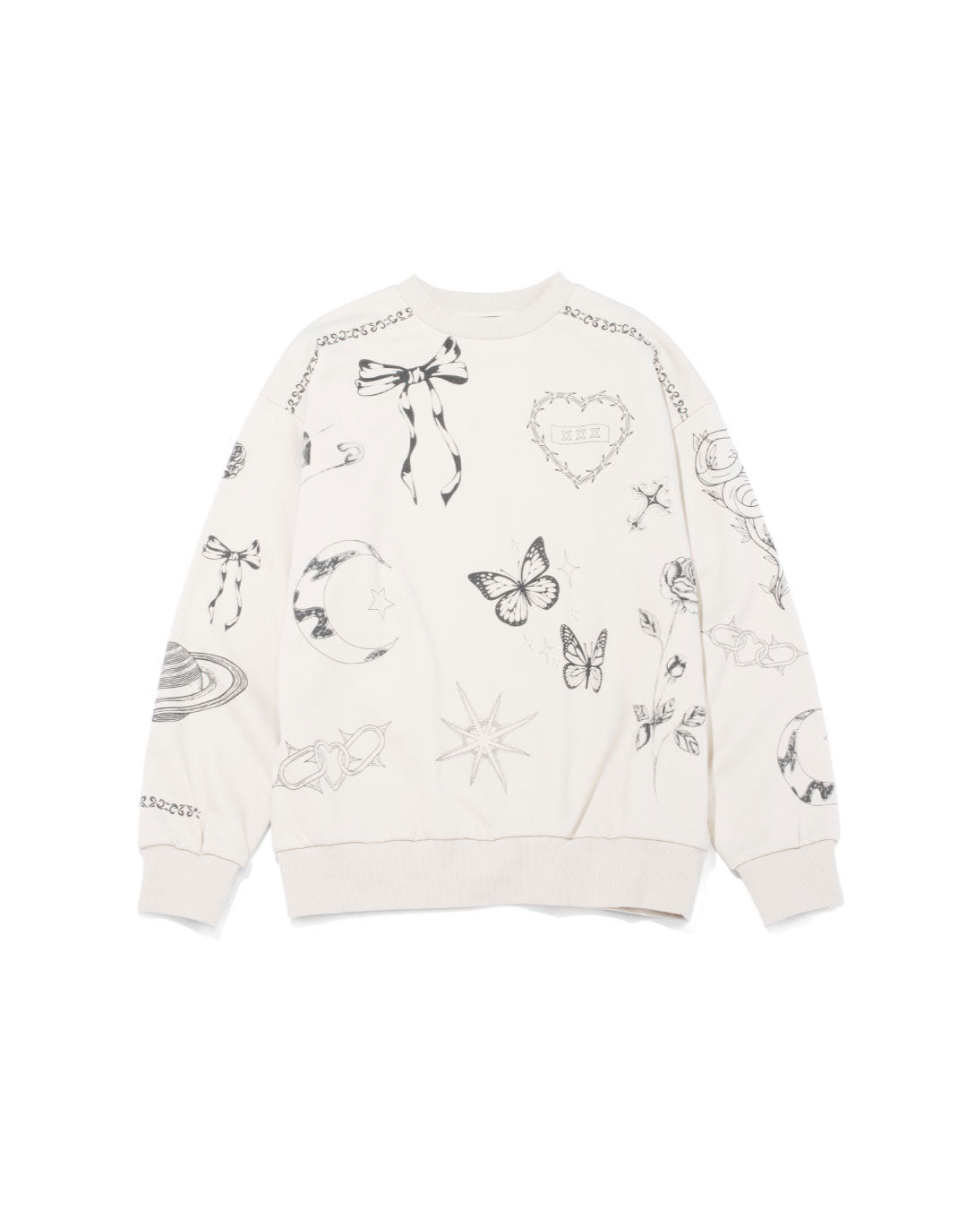 XXX Multi Tattoo Print Sweatshirt