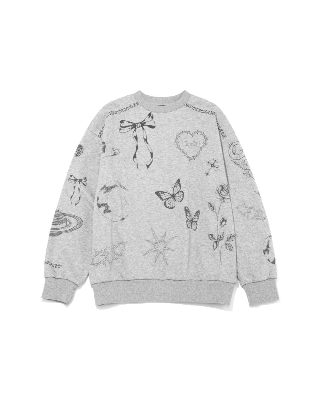 XXX Multi Tattoo Print Sweatshirt