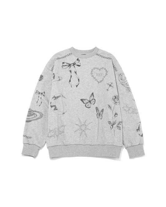 XXX Multi Tattoo Print Sweatshirt