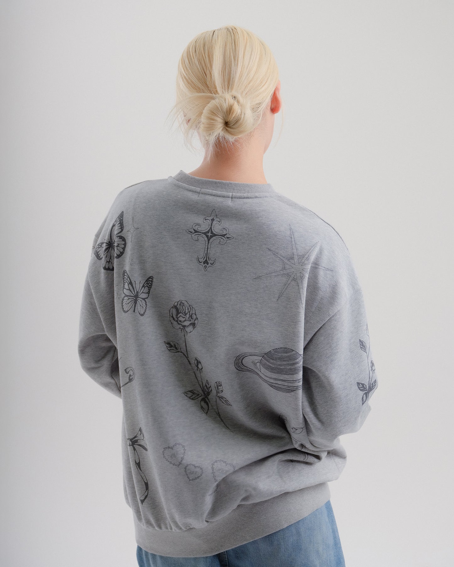 XXX Multi Tattoo Print Sweatshirt