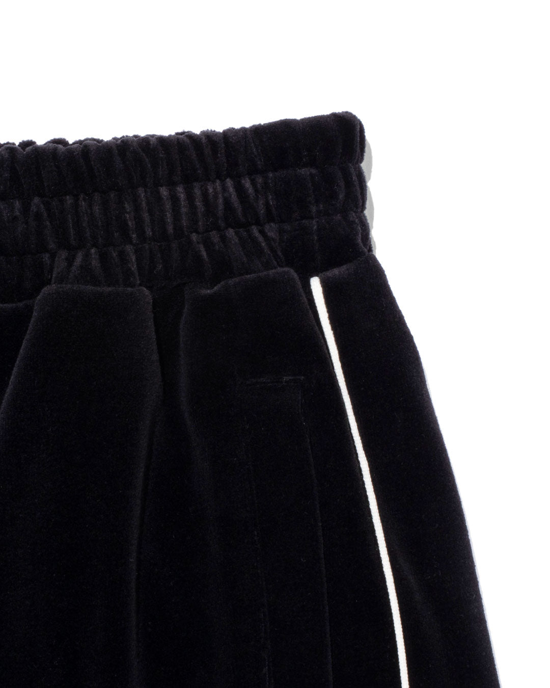 Script Logo Velour Wide-Leg Long Pants