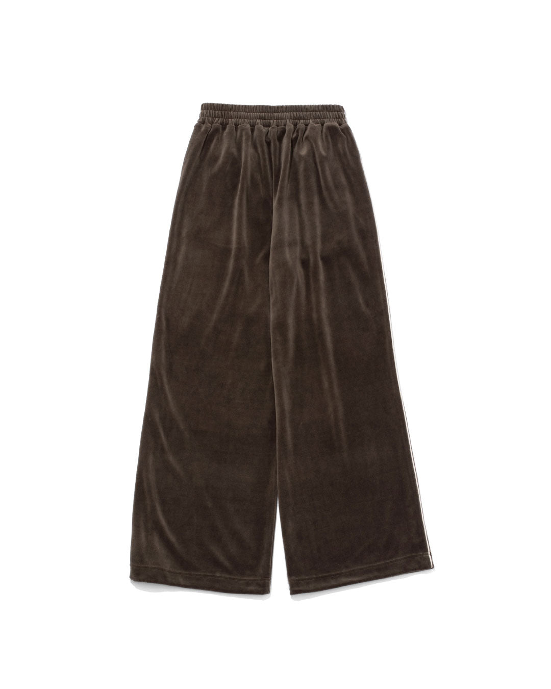 Script Logo Velour Wide-Leg Long Pants