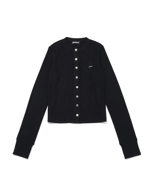 Mini Box Logo Ribbed Cardigan