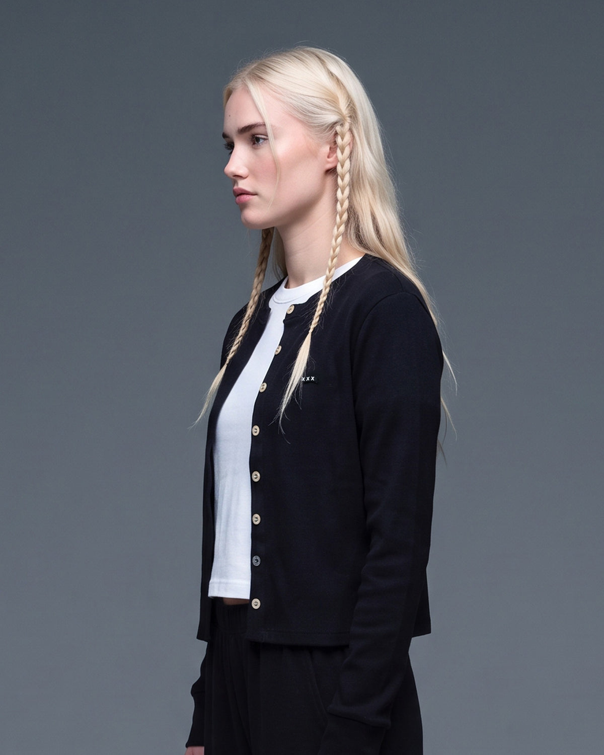 Mini Box Logo Ribbed Cardigan