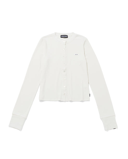 Mini Box Logo Ribbed Cardigan