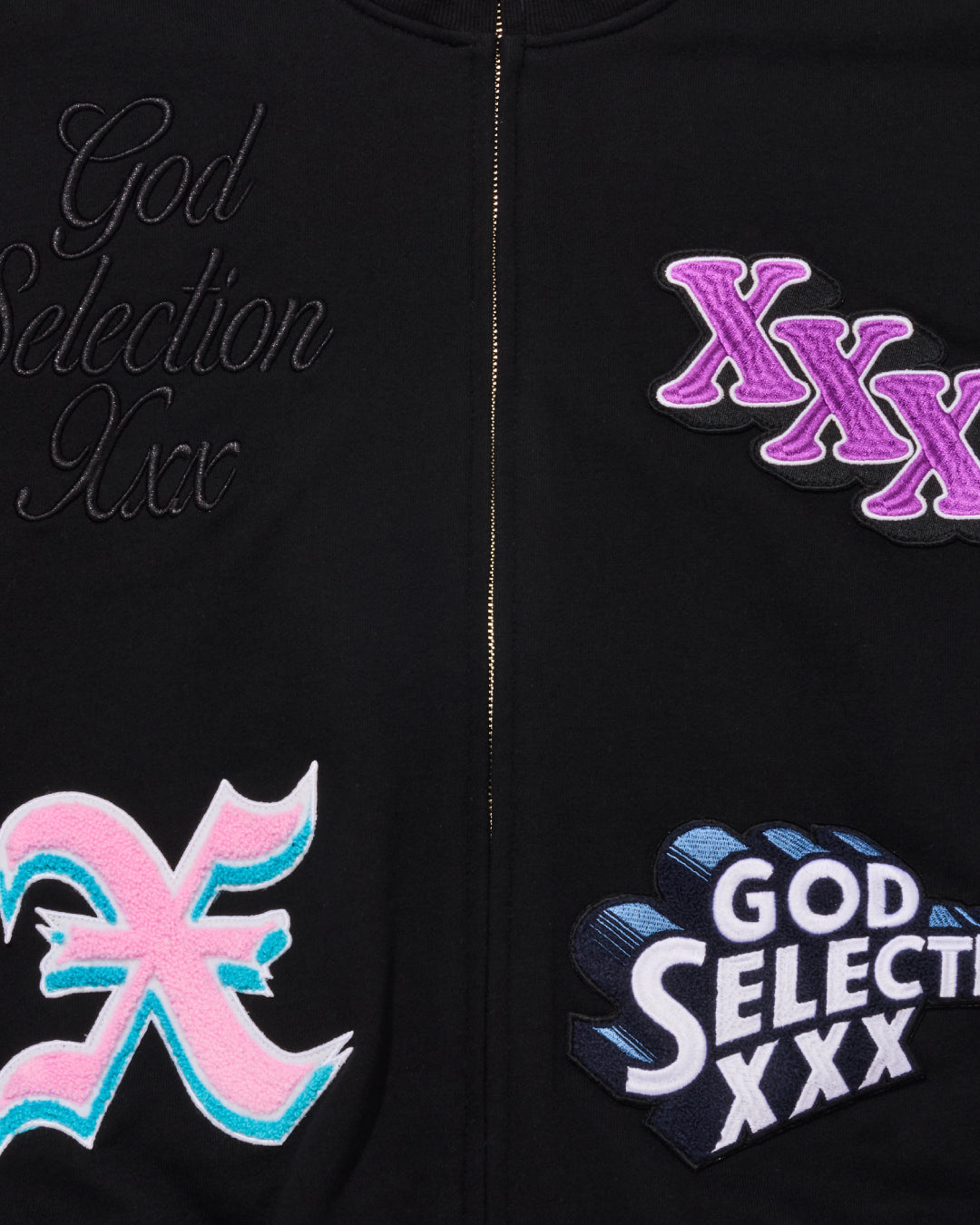 Multi-Logo Patch ZipUp HighNeck Jacket