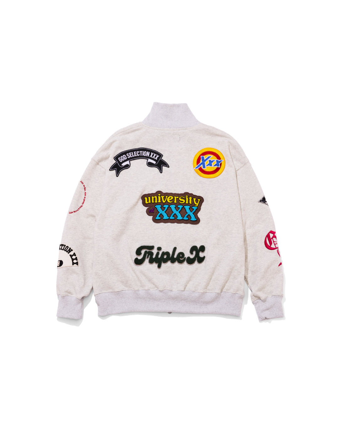 Multi-Logo Patch ZipUp HighNeck Jacket