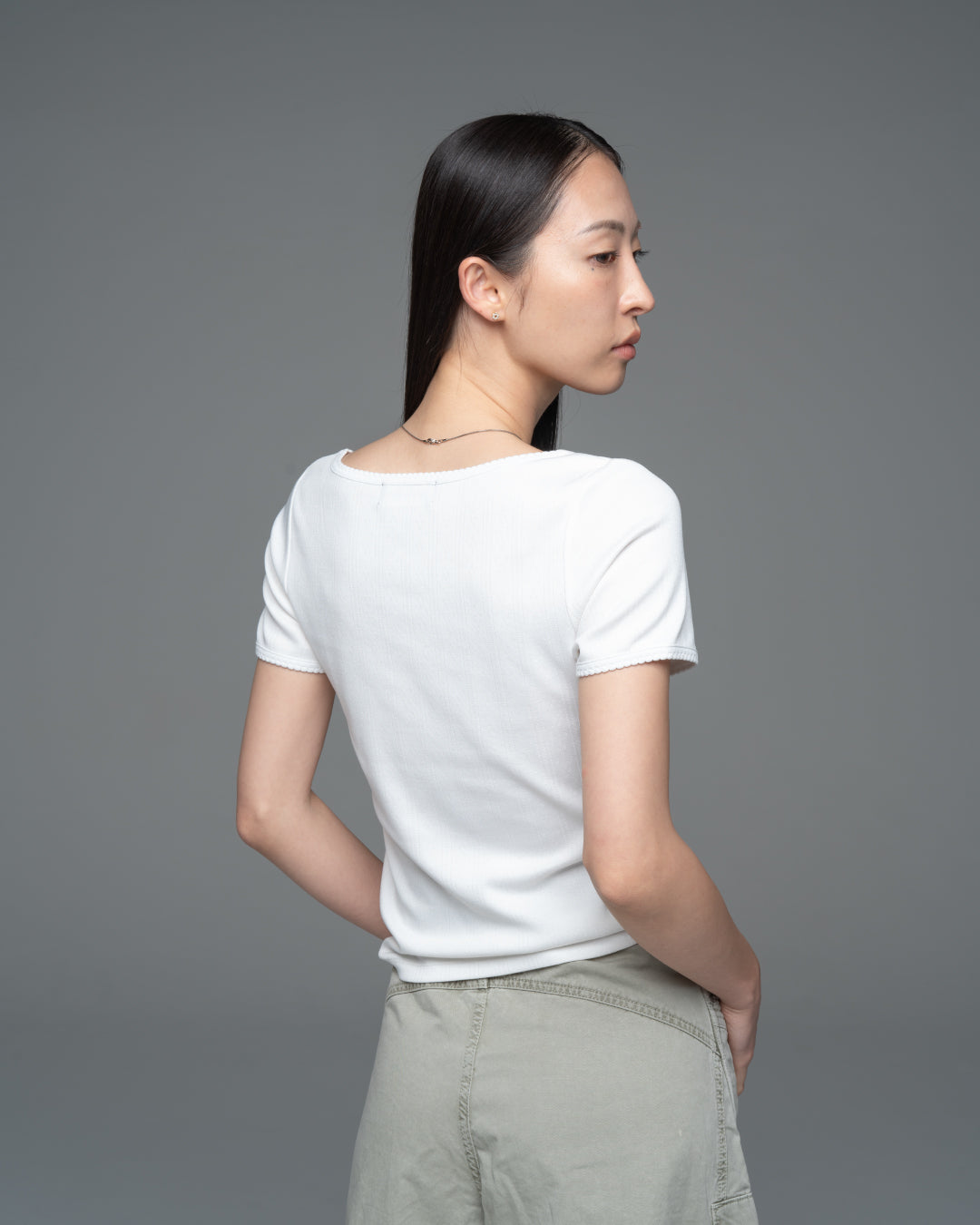 Mini Box Logo Eyelet Lace Tee