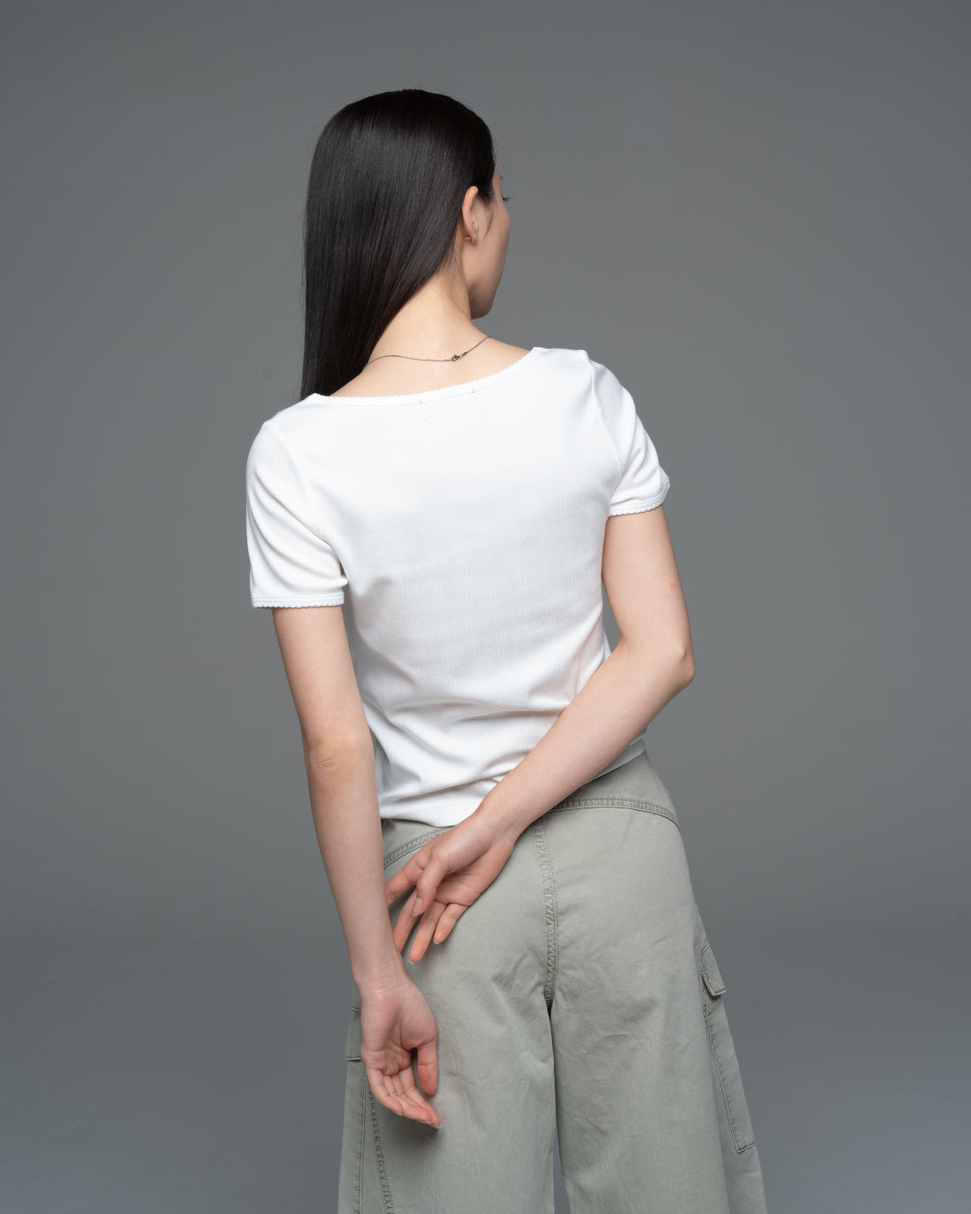 Mini Box Logo Eyelet Lace Tee
