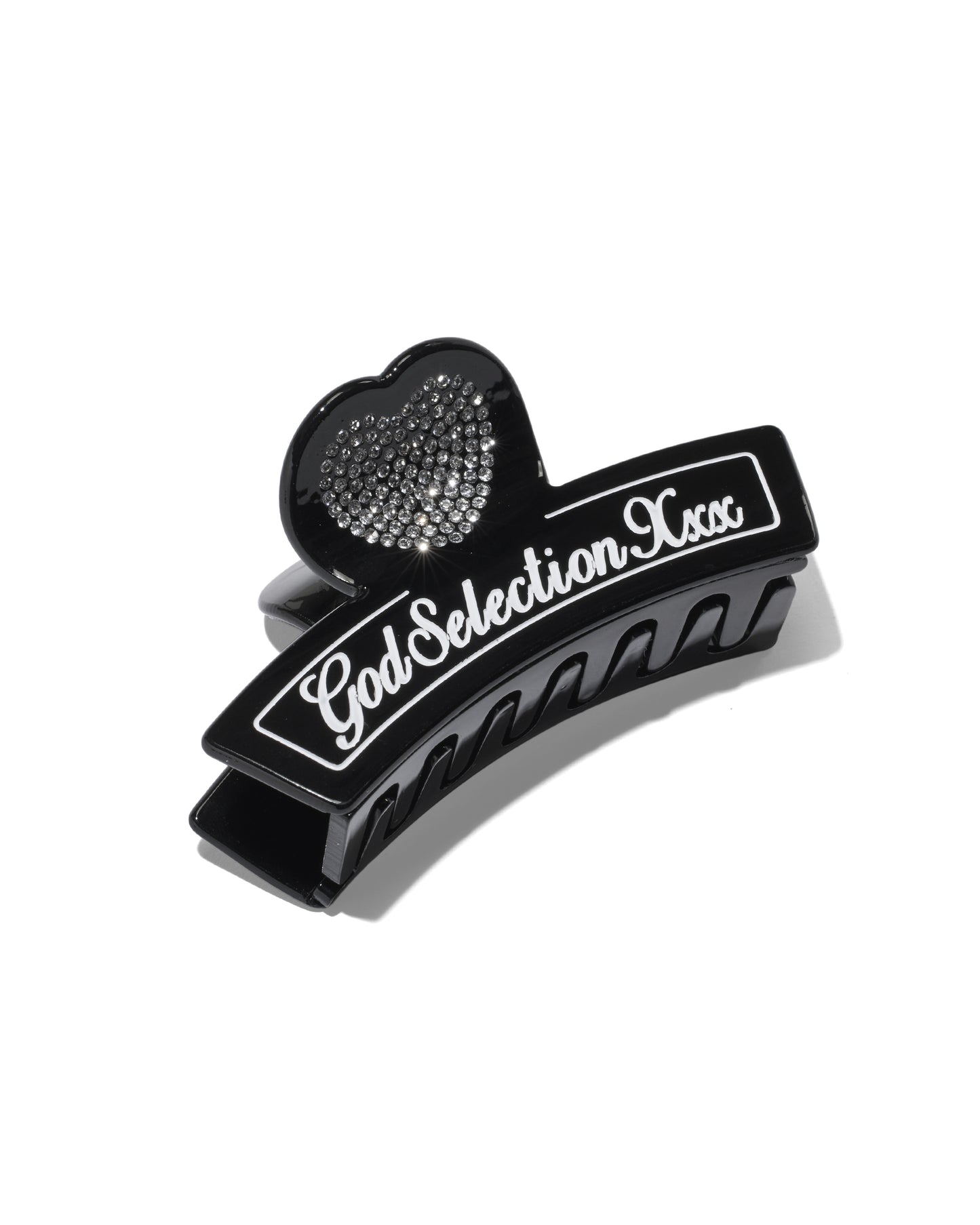 Script Logo Heart Hair Clip