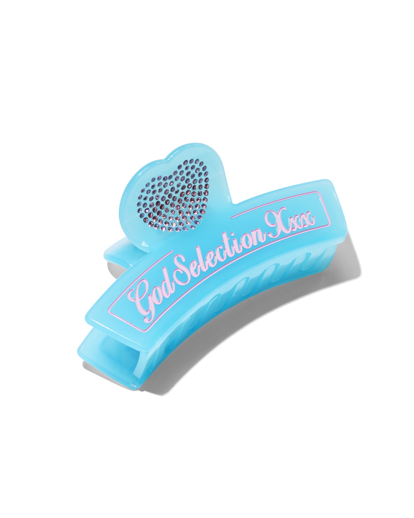 Script Logo Heart Hair Clip
