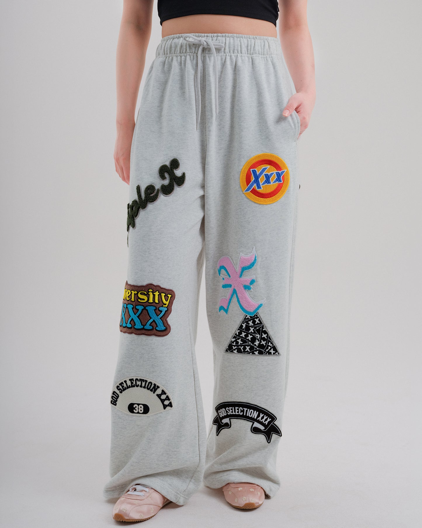 Multi-Logo Patch Sweat Longpants