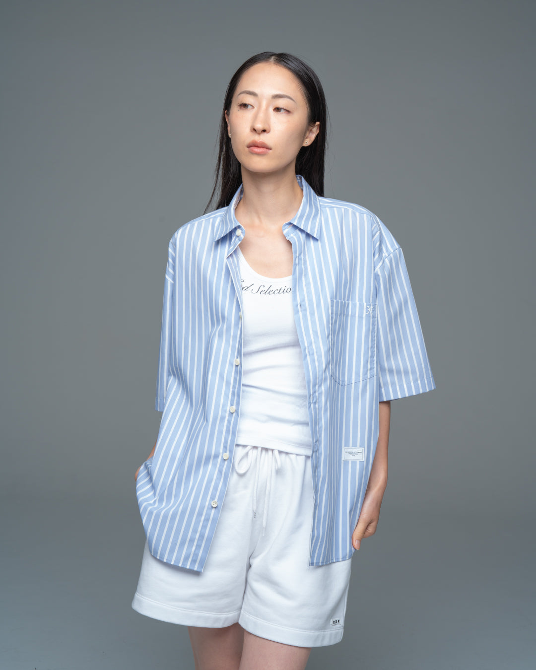 Initial Logo Stripe S/S Shirt