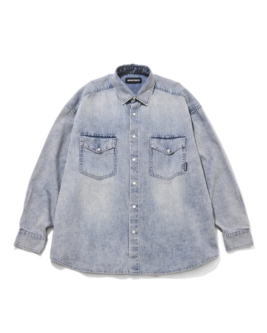 Vintage like Washed Denim Shirt