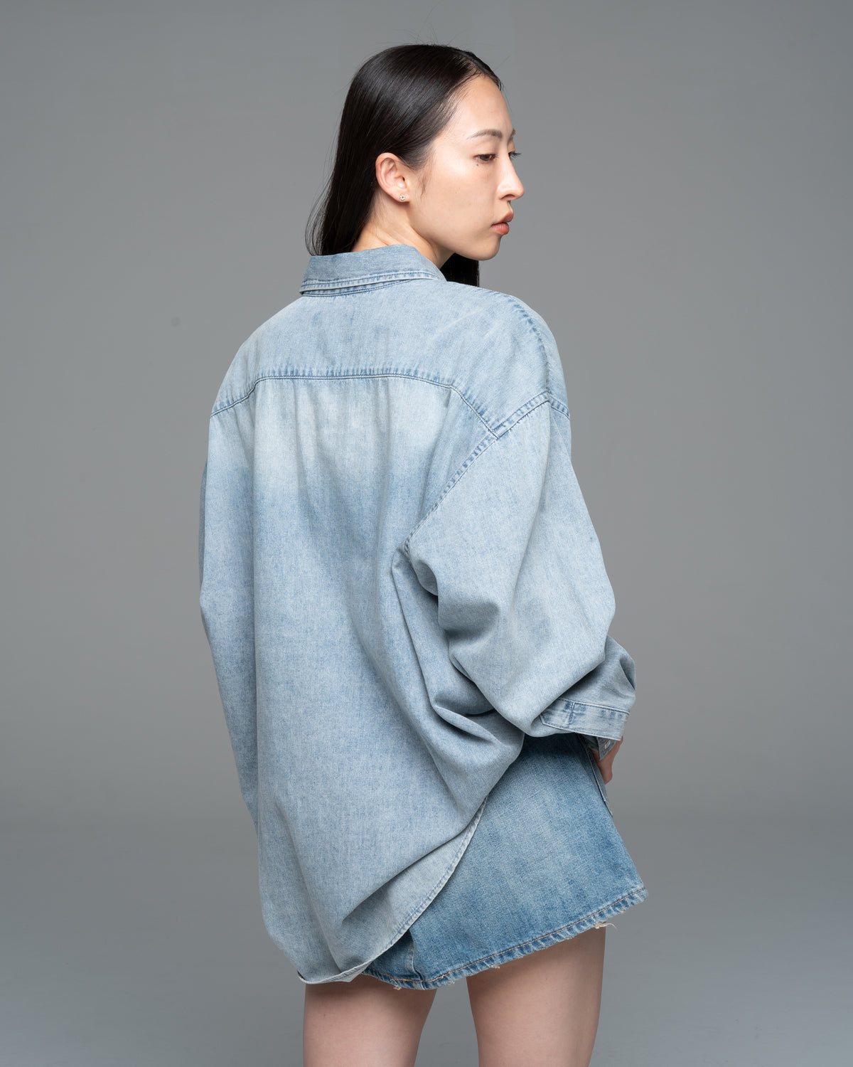 Vintage like Washed Denim Shirt