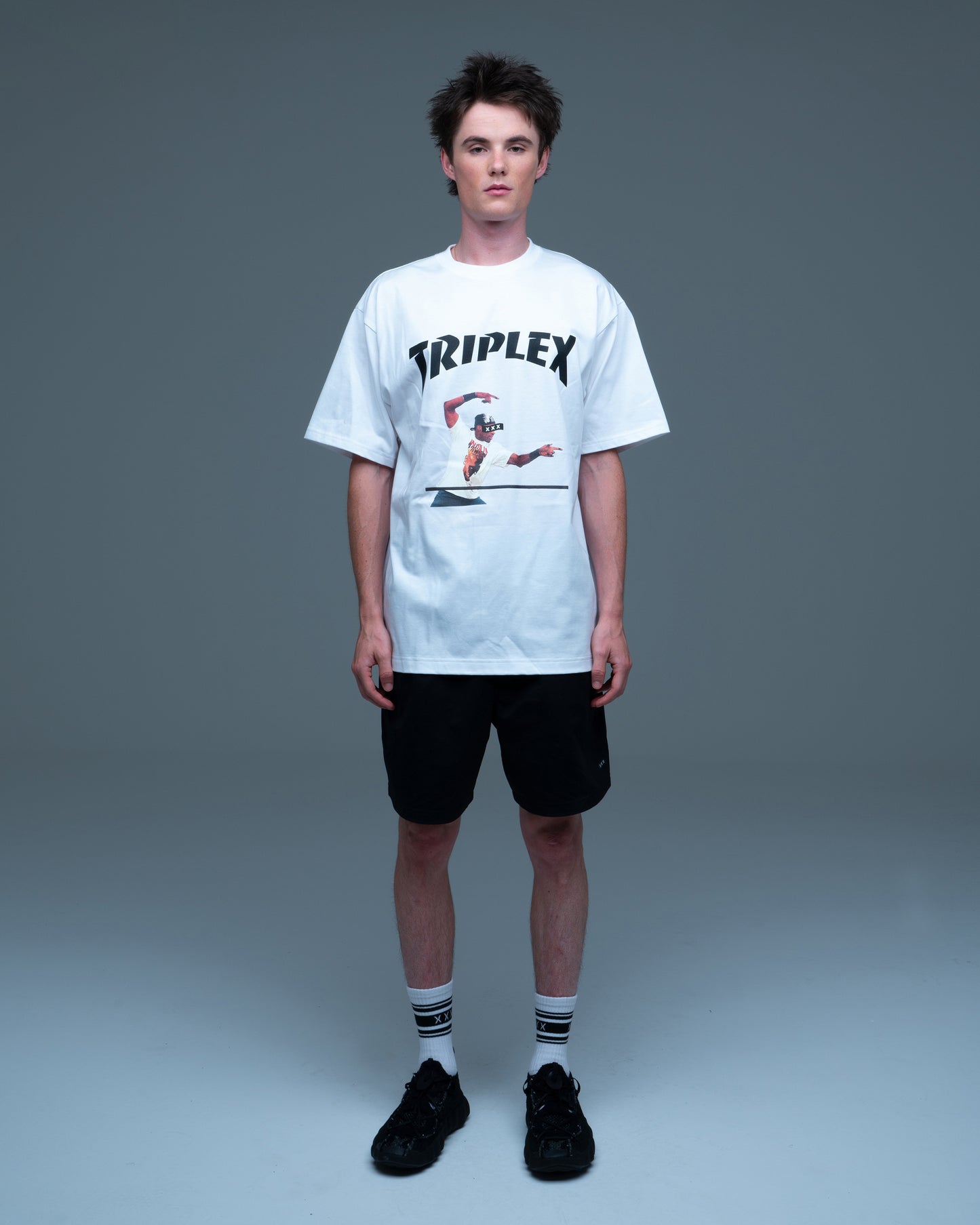 TRIPLEX Arch Logo Player Photo Tee