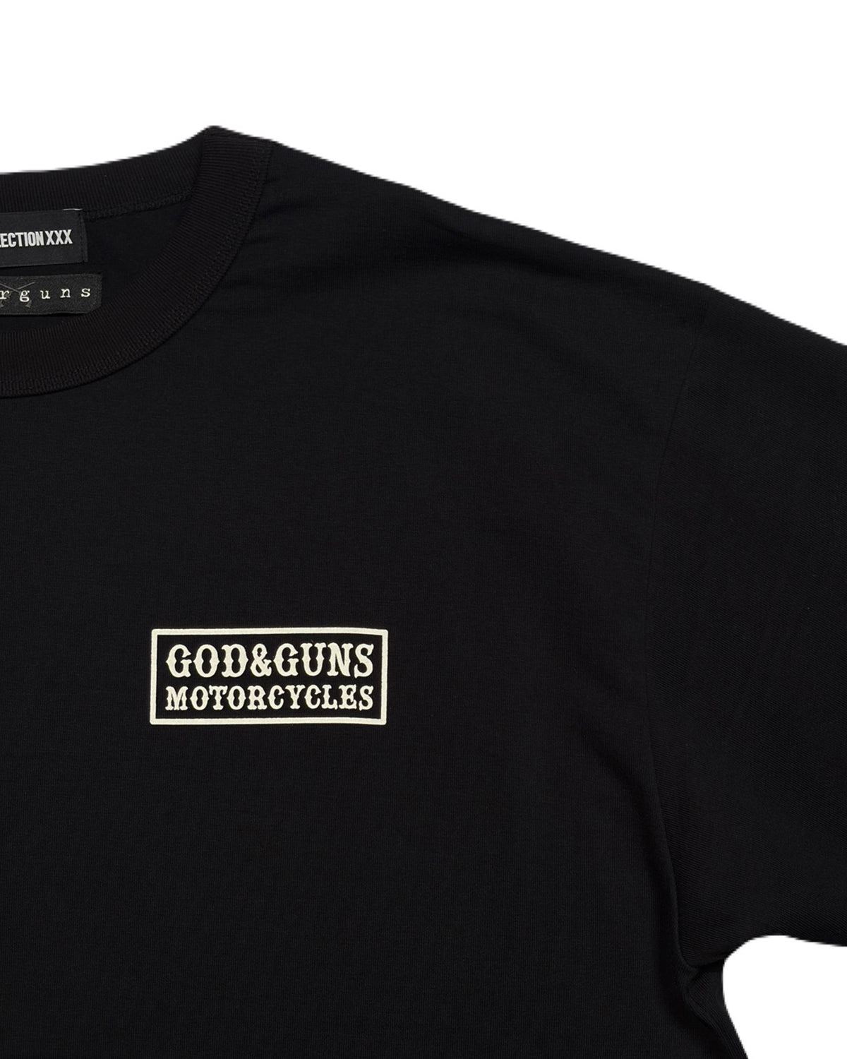 TRIPLE GUNS EMBLEM LAYERED T-SHIRT